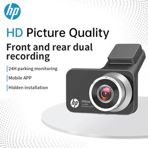 HP 차량용 녹음기 대시캠 카메라, HD 야간 투시경 주차 모니터링, 자동차 와이파이 DVR 비디오 루프 녹화, F986W