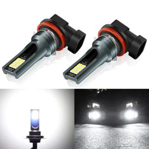 아주 밝은 자동차 안개등 H8 H11 LED 전구 H16 JP 9005 HB3 9006 HB4, 주간 운전 러닝 라이트 12V 6000K 화이트, 2 개입