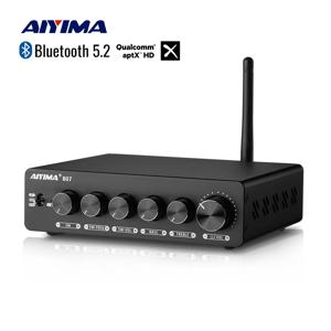 AIYIMA B07 TPA3255 홈 앰프 블루투스 2.1 채널 전원, 오디오 스피커 패시브 액티브 서브우퍼 AUX RCA, 300W x 2, 300W