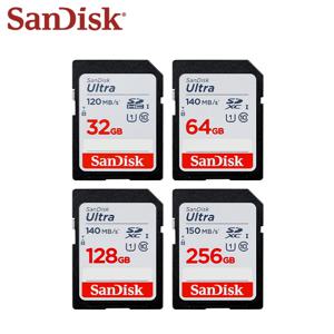 SanDisk 울트라 SD 카드, C10 최대 120 MB/s 플래시 카드, 32GB 64G SDXC 128GB SDHC 클래스 10 메모리 카드, 카메라용 256GB SD 카드