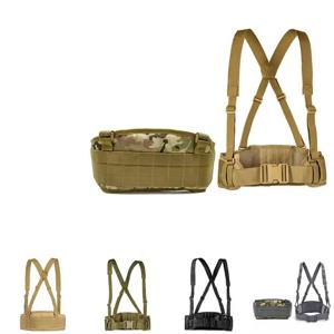 Molle 체스트리그 전술 조끼 기어 팩, 탄창 파우치 홀스터, Molle 시스템, 남성용 나일론 허리 지지대