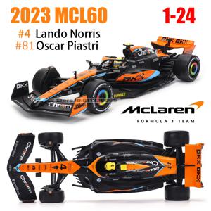 CCA MSZ 1:24 합금 자동차 모델 장난감 시리즈 컬렉션 선물, 뉴 맥라렌 F1 팀 2023 MCL60 4 # Lando Norris 81 # 오스카 피아스트리