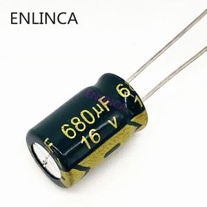 20 개/몫 P33 680 미크로포맷 680uf16V 낮은 ESR/임피던스 고주파 알루미늄 전해 콘덴서 크기 8*12 16V 680 미크로포맷 20%