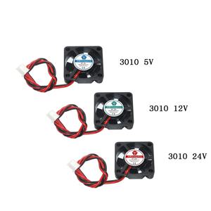 3D 핀터 부품 3010 팬, 30mm, 30x30x10mm, 12V, 5V, 24V, 2 핀 DC 쿨러, 소형 냉각 팬, j-헤드 핫엔드용 DIY 재설치