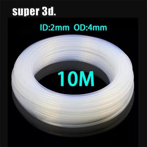 10m PTFE 튜브 투명 파이프 PFA ID 2mm OD 4mm, V5/V6 1.75mm 보우덴 압출기 J-헤드 핫 엔드 스 로트 3D 프린트 부품