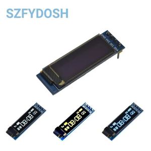 0.91 인치 128x32 IIC 화이트/블루 OLED LCD 디스플레이 DIY 모듈 SSD1306 드라이버 IC DC 3.3V 5V arduino