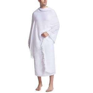 이슬람 아랍 메카를위한 Ihram 순례 수건 Hajj 의류 남성 이슬람 라마단기도 예배 의상 목도리 Jubba Thobe