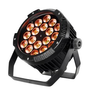 알루미늄 IP65 방수 LED 파 라이트, 18x18W RGBWAUV, 6 인 1 DMX512 컨트롤, 전문 무대 DJ 장비, 디스코 야외 워시