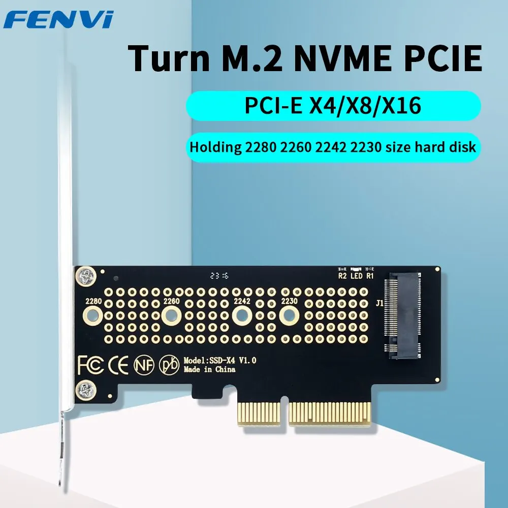 FENVI 데스크탑 Win10 용 확장 카드, 알루미늄 SSD 방열판 포함, 64Gbps M.2 SSD Gen4 PCIe4.0 X4 X8 X16, NVME-PCIe 어댑터