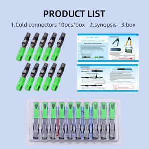 SAIVXIAN 섬유 콜드 스플라이서 광섬유 커넥터, SC-APC SC-UPC FTTH 임베디드 가죽 와이어, 빠른 로트, 10 개, 50 개, 100/200 개