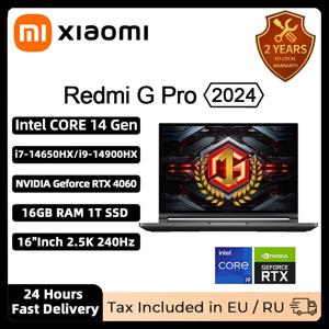 샤오미 레드미 G 프로 게이밍 노트북, 2024 코어 i9-14900HX, NVIDIA GeForce RTX 4060 RAM, 16GB, 32GB DDR5 1TB SSD, 16 인치 240Hz 스크린 PC