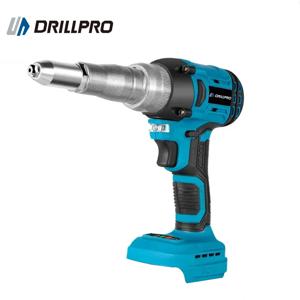 Drillpro 브러시리스 전기 리벳 건, 무선 리벳 너트 건, 드릴 전동 공구, 마키타 18V 배터리용, 2.4 ~ 5.0mm, 20000N, 720W