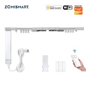 Zemismart 홈킷 와이파이 스마트 전기 커튼 모터, 커튼 레일 트랙 벽, 투야 알렉사 구글 홈 제어와 함께 작동