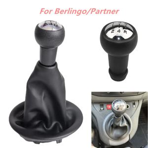 Citroen Berlingo III MK3 For Peugeot Partner 2008-2021 자동차 기어 시프트 노브 레버 시프터 스틱 게이 터 부츠 커버 PU 가죽