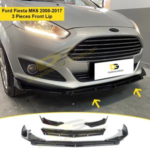 포드 Fiesta MK6 및 MK6 페이스리프트 2007 - 2018 프론트 립/스플리터, 3 피스 글로스/피아노 블랙 플라스틱 프론트 윙 프론트 스포일러