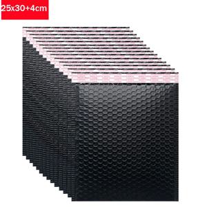 50pcs 검은 공동 압출 필름 수제 거품 봉투 25x30cm 사양 두꺼운 우편 배송 Shockproof 및 방수