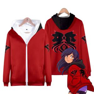 Aphmau 아론 지퍼 대표팀 재킷, Merch 만화 코스프레 후드, 재킷 코트, 남녀공용, 하라주쿠 패션, Y2K 스웻셔츠