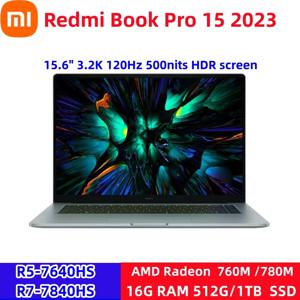 샤오미 노트북 RedmiBook Pro 15 2023, AMD Ryzen 7 R7-7840HS, 16G RAM, 512G, 1T, 2T SSD, 3.2K, 120Hz, 15.6 인치 노트북 PC 컴퓨터