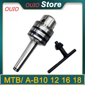 OUIO MT1 MT2 MT3 MT4 B10 B12 B16 B18 0.6-6/1-10/1-13/3-16/5-20 모스 태퍼 생크 드릴 척 아버 선반 CNC 드릴 기계 목재