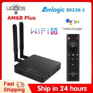 Ugoos AM6B 플러스 와이파이 6 Amlogic S922X-J 셋톱 박스, 안드로이드 9 TV 박스, LPDDR4, 4GB RAM, 32GB ROM, 4K 미디어 플레이어, 2.4, 5G, 1000M, 2.2GHz