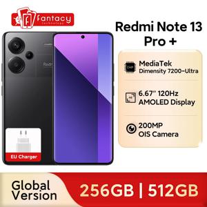 샤오미 Redmi Note 13 Pro + 5G 글로벌 버전 MediaTek Dimensity 7200-Ultra 200MP OIS 카메라, 120W HyperCharge NFC