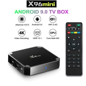 X96 미니 스마트 TV 박스 안드로이드 9.0 1GB 8GB Allwinner H313 쿼드 코어 지원 4K 3D 30tps WiFi 2.4GHz H.265 VP9 x96mini 셋톱 박스