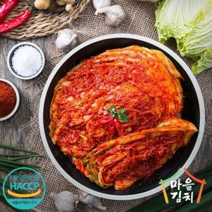 마을식품 국내제조 생포기김치10kg HACCP 국산배추 업소용 식자재대용량 매콤한김치