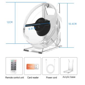 미니 3D 홀로그램 선풍기 프로젝터, LED 사인 홀로그램 플레이어, 지지대 이미지 비디오, SD 카드 상점 바 파티 광고 디스플레이 조명