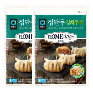 청정원 호밍스 집만두 김치두부 1.2kg 2개