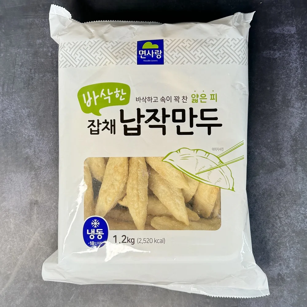 면사랑 냉동 바삭한잡채납작만두 1.2kg x 1개 튀김만두