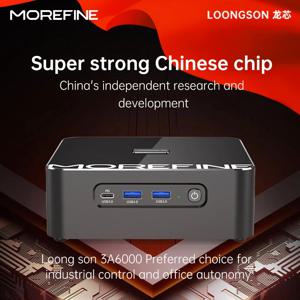 MOREFINE 미니 호스트 M700S Longson 고성능 프로세서, 사무실 홈 마이크로 미니 PC 컴퓨터, 16GB DDR4, 256GB SSD, 4K @ 60, 3A6000