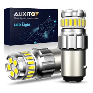 AUXITO LED 캔버스 1156 BAY15S P21W BA15S 1157 P21/5W LED 전구 T15 R5W 자동차 조명, 6500K 화이트 브레이크등 후진등 DRL, 2 개