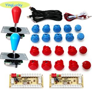 아케이드 조이스틱 DIY 키트, 제로 딜레이 USB 컨트롤러, SANWA 8 웨이 조이스틱, 30mm 푸시 버튼, PC, 라즈베리 파이