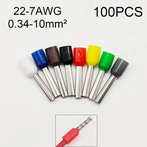 100Pcs 자동차 액세서리 터미널 Eletrico 와이어 Conector 크림프 커넥터 터미널 커넥터 케이블 엔드 크림프 절연 페럴