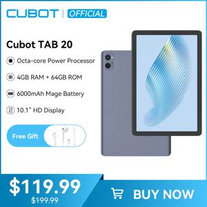 Cubot 2023 새 태블릿 TAB 20, 10.1인치 Android 13 태블릿, 4GB+64G, Octa-Core 프로세서, 6000mAh 배터리, 4G 듀얼 SIM, WIFI 패드, 태블릿pc, tablet android