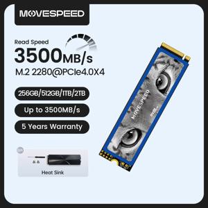 MOVESPEED 내장 솔리드 스테이트 드라이브, 3500 MB/s SSD NVMe M.2 2280, 2TB 1TB 512GB 256GB, M2 PCIe 3.0x4 2280 SSD, 노트북 PC용