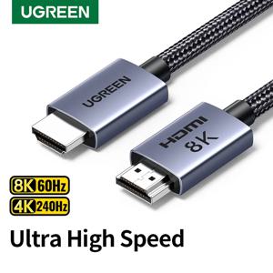 UGREEN HDMI 케이블, PS5 샤오미 TV 박스용 초고속 인증, 8K @ 60Hz 케이블, 48Gbps 돌비 비전 HDCP2.3