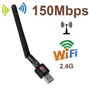 미니 USB 무선 리시버 동글 네트워크 카드, 외부 와이파이, 데스크탑 노트북 PC용, 802.11n 안테나, 150Mbps