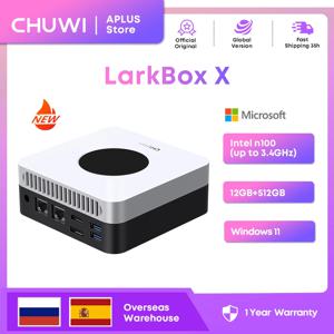 CHUWI LarkBox X N100 미니 PC 인텔 게임 PC UHD 그래픽, 12 세대 인텔 프로세서, 12GB RAM, 512GB SSD, WiFi 6 데스크탑 컴퓨터용