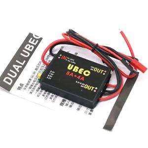 UBEC-8A BEC 듀얼 UBEC 서보 별도 전원 공급 장치, RC 자동차 고정 날개 비행기 로봇 암, 4S-6S, 15-26V, 8A + 4A, 5.2V, 6.0V, 7.4V, 8.4V