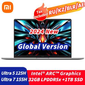 2024 샤오미 레드미 북 프로 16 노트북, 인텔 코어 울트라 7 155H/5 125H ARC 그래픽, 32G DDR5 + 1TB SSD 노트북, 16 인치 3.1K 165Hz PC, 신제품