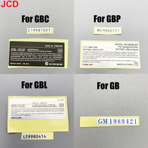 JCD GBC GBP GBL GB 게임 콘솔용 라벨 백 스티커, 게임보이 컬러 쉘 스티커 교체, 1 개