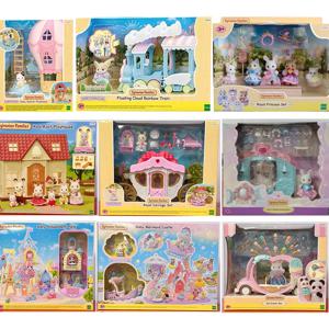 Sylvanian Families Dreamland 시리즈 왕실 마차 세트, 공주 포니 테르누린, 소녀용 카와이 생일 선물