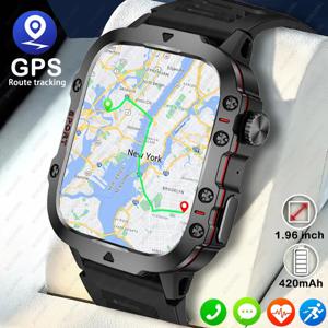 샤오미 러기드 밀리터리 GPS 스마트 워치 남성용 AMOLED 1.96 인치 HD 건강 모니터, 블루투스 통화, 방수 야외 스포츠 스마트워치