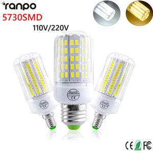 울트라 브라이트 E27 E14 LED 옥수수 전구, 나사 B22 총검 캡 SES, 7W, 12W, 30W, 45W, 165LED, 150W 할로겐 램프 교체