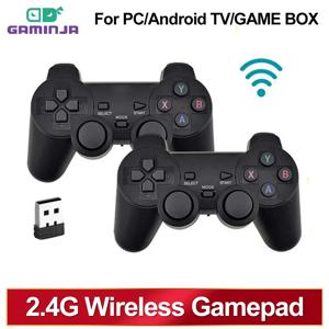 GAMINJA 2.4Ghz 무선 게임패드 지연 없음 게임 컨트롤러 USB 조이스틱, PC 안드로이드 TV 박스 게임 박스 클래식 외관 디자인