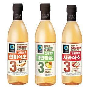 청정원 정통 식초 800ml 3종(현미식초 800ml / 파인애플식초 800ml / 사과식초 800ml) 세트