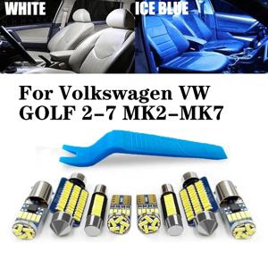 자동차 인테리어 LED 조명, 폭스바겐 VW 골프 2 3 4 5 6 7 MK2 MK3 MK4 MK5 MK6 MK7 액세서리, 캔버스 실내 램프 전구 키트