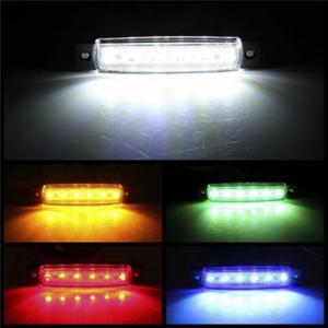 자동차 외부 조명 LED, 12V, 24V, 6 SMD LED, 자동차 버스 트럭, 화물차 사이드 마커 표시등, 로우 트레일러 후방 경고등