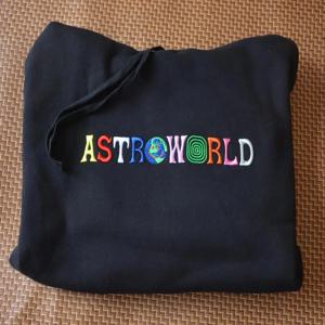 Astroworld-Jack Cactu 자수 레인보우 레터 풀오버 후드, 힙합 캐주얼 스웨트 셔츠 남성 여성